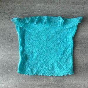 Vintage Guess Jean blue lace strapless tube top